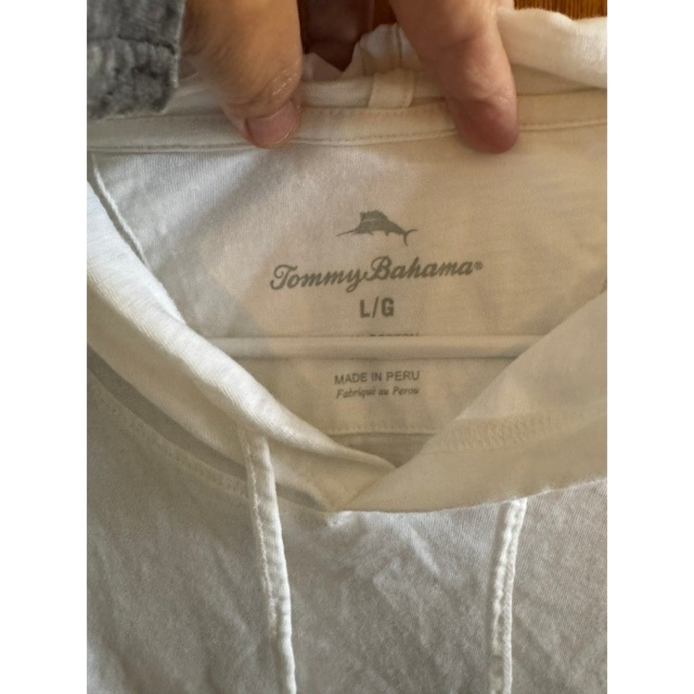 Tommy Bahama Mens Island Life Graphic Hoodie Long Sleeve T-Shirt White Large - Picture 3 of 3